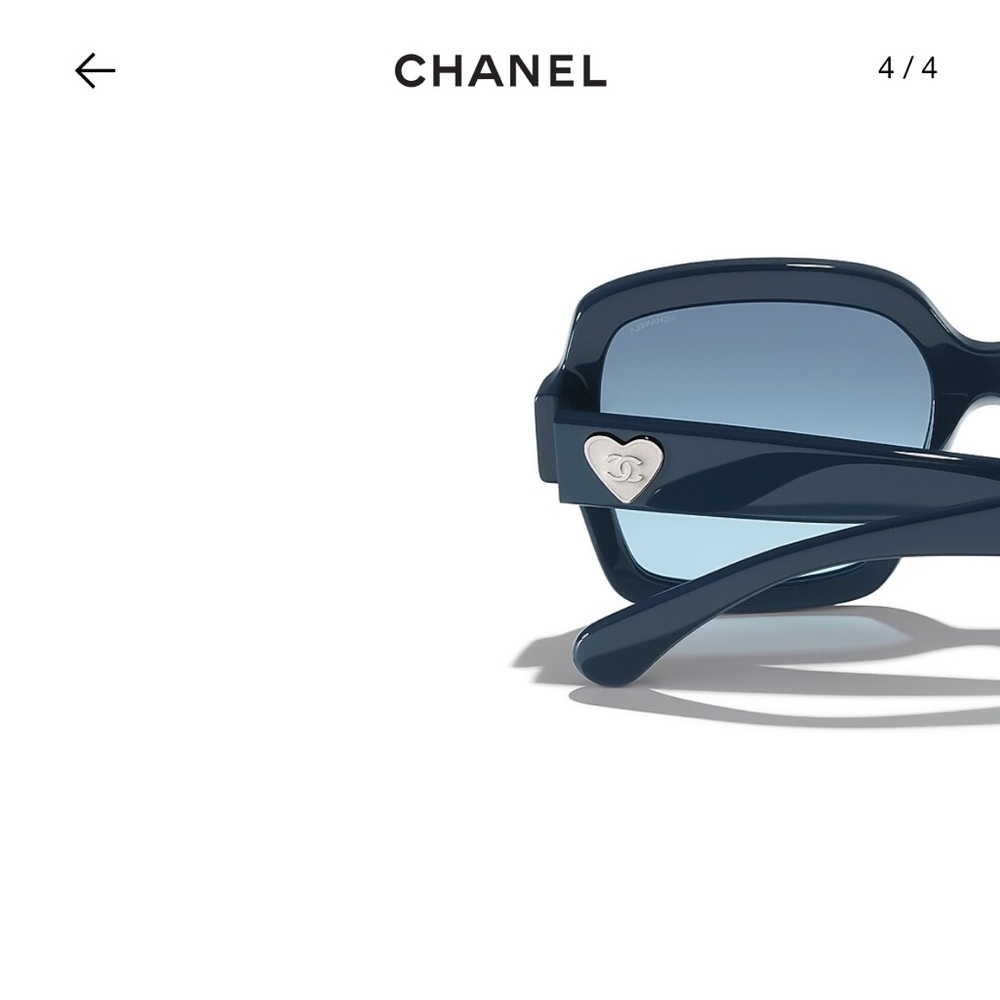 ✨RARE - NEW - Chanel 5479-A Navy Sunglasses with Heart Logo - 100% Authentic✨ - Picture 3 of 9